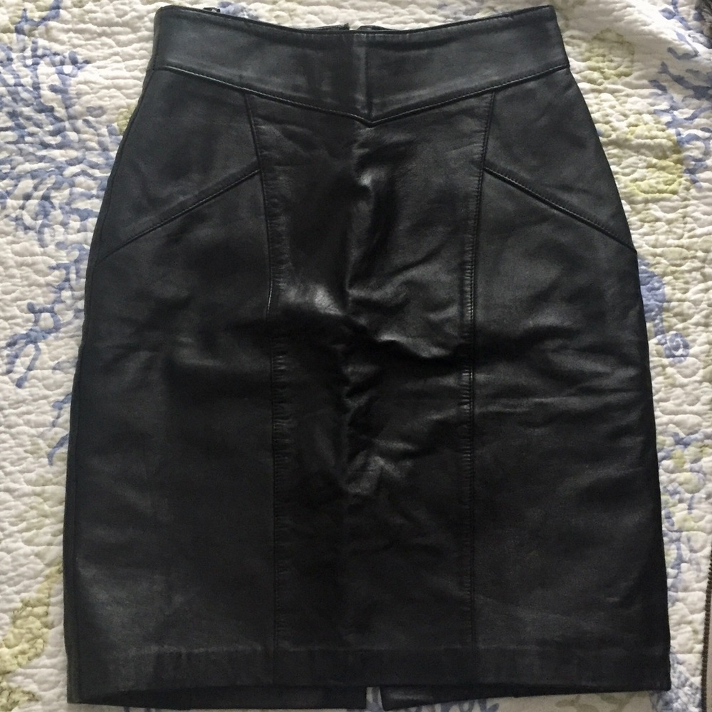 Faux Leather Skirt